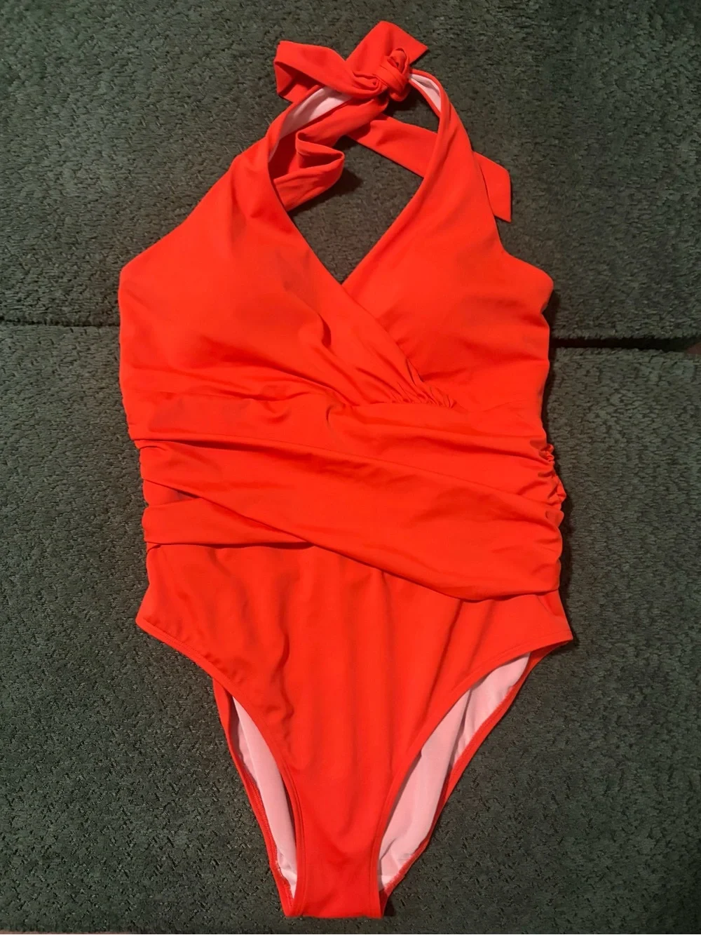 Boden 12 R Halter One-Piece Swimsuit - orange